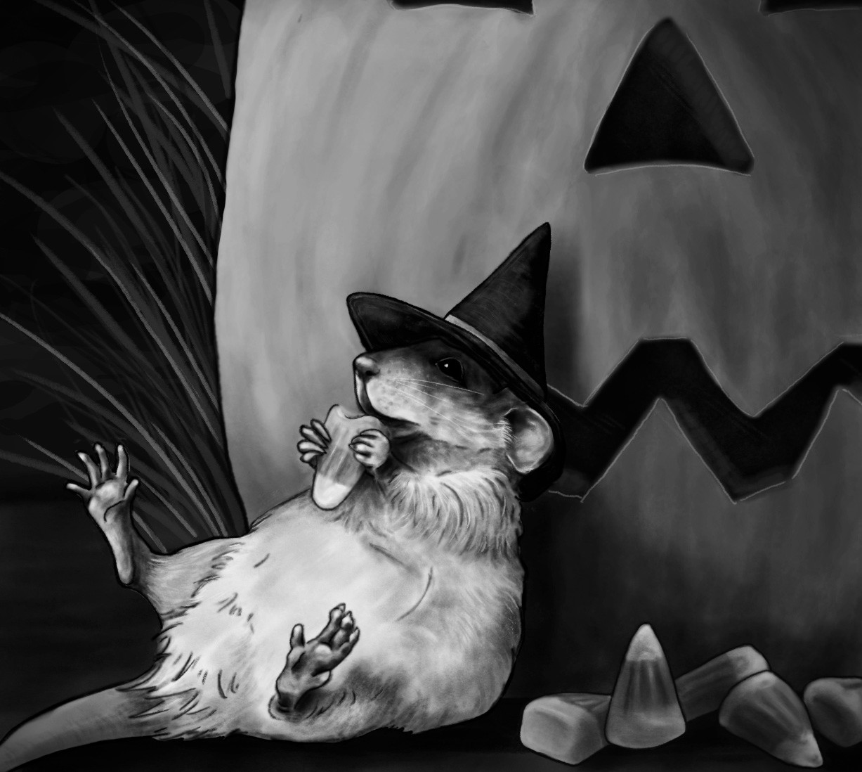 Halloween Mouse Illustration